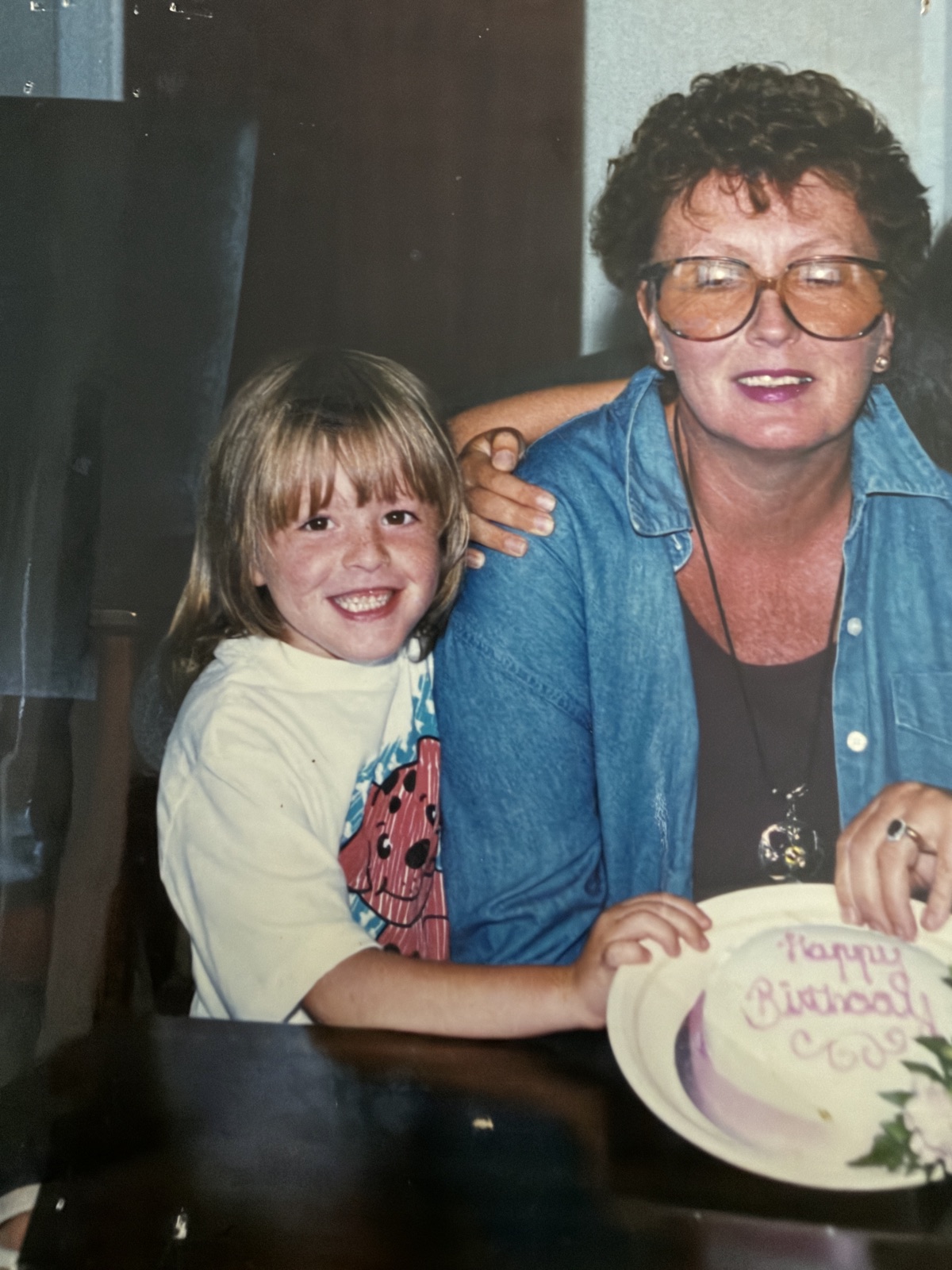 Melissa and Ava celebrating a birthday together
