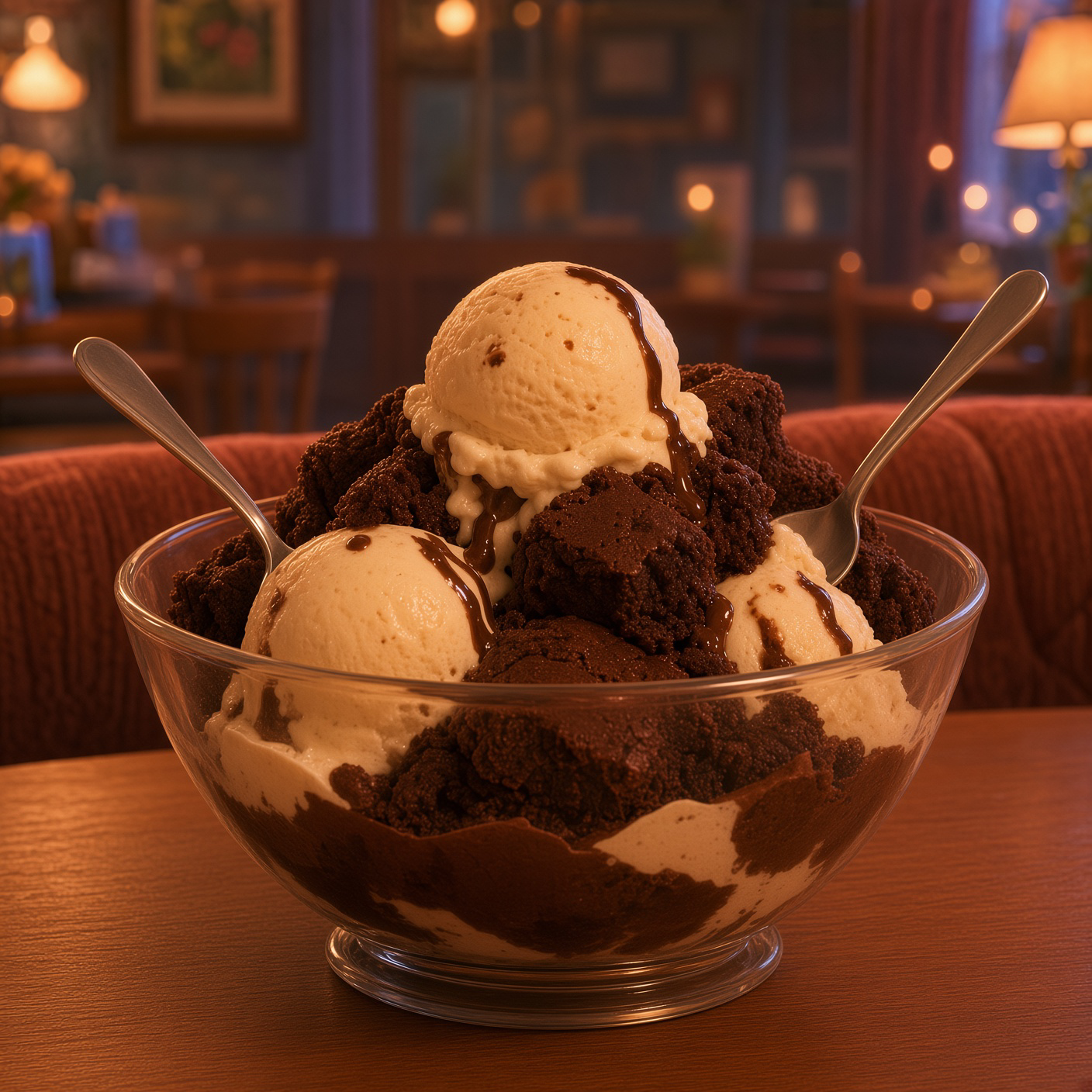 A Rocky Horror Sundae with two spoons