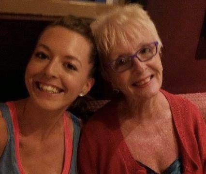 Melissa and Ava together at Harvester